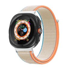 Per Samsung Galaxy Watch Ultra 47mm Kalebol Quick Release Nylon Braided Watch Band (Bianco Latte)