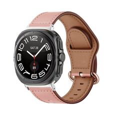 Per Samsung Galaxy Watch Ultra 47mm Kalebol Cinturino in Vera Pelle (Rosa)