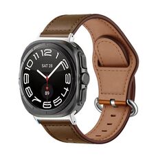 Per Samsung Galaxy Watch Ultra 47mm Kalebol Cinturino in Vera Pelle (Cacao)
