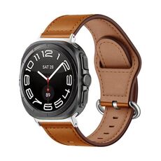 Per Samsung Galaxy Watch Ultra 47mm Kalebol Cinturino in Vera Pelle (Marrone)
