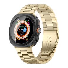 Per Samsung Galaxy Watch Ultra 47mm Kalebol Cinturino in acciaio a tre perle (oro)