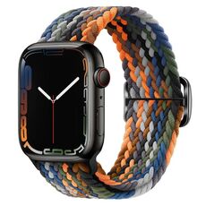 Per Apple Watch 46mm / 49mm / 45mm / 44mm Kalebol Eight Buckle Nylon Braided Watch Band (mimetico)
