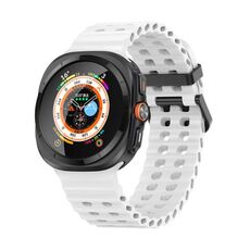 Per Samsung Galaxy Watch Ultra 47mm Kalebol Cinturino in silicone traspirante poroso (bianco)