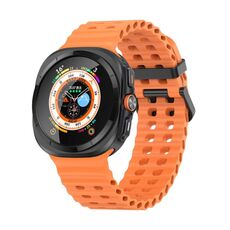 Per Samsung Galaxy Watch Ultra 47mm Kalebol Cinturino in silicone traspirante poroso (arancione)