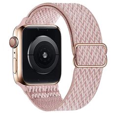 Per Apple Watch 46mm / 49mm / 45mm / 44mm Kalebol Eight Buckle Wavy Braided Nylon Watch Band (Rosa)