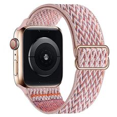 Per Apple Watch 42mm / 41mm / 40mm / 38mm Kalebol Eight Buckle Wavy Braided Nylon Watch Band (Rosa)