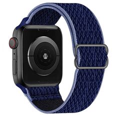 Per Apple Watch 42mm / 41mm / 40mm / 38mm Kalebol Eight Buckle Wavy Braided Nylon Watch Band (blu navy)