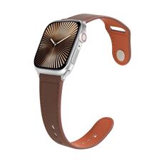 Per Apple Watch 42mm / 41mm / 40mm / 38mm Kalebol Cinturino in pelle con fibbia a perno grande (caffè)