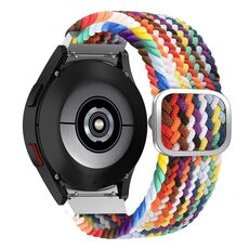 Per Samsung Galaxy Watch 7/6/5/4 Kalebol Eight Buckle Nylon Braided Watch Band (arcobaleno)