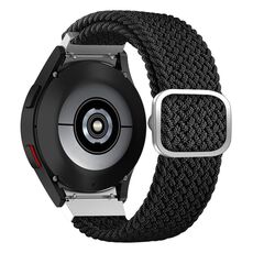 Per Samsung Galaxy Watch 7/6/5/4 Kalebol Eight Buckle Nylon Braided Watch Band (Nero)