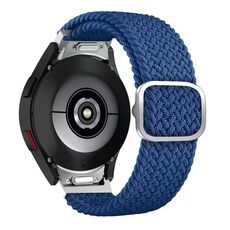 Per Samsung Galaxy Watch 7/6/5/4 Kalebol Eight Buckle Nylon Braided Watch Band (blu freddo)