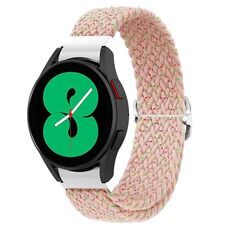 Per Samsung Galaxy Watch 7/6/5/4 Kalebol Eight Buckle Nylon Braided Watch Band (Rosa chiaro)