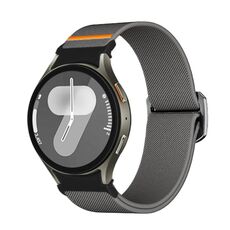 Per Samsung Galaxy Watch 5 Pro / 6 / 7 Kalebol Button Elastic Nylon Watch Band (grigio scuro)