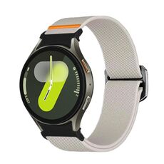 Per Samsung Galaxy Watch 5 Pro / 6 / 7 Kalebol Button Elastic Nylon Watch Band (Starlight)
