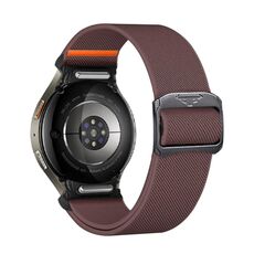 Per Samsung Galaxy Watch 5 Pro / 6 / 7 Kalebol Button Elastic Nylon Watch Band (viola fumo)