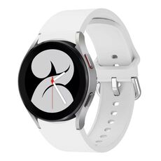 Per Samsung Galaxy Watch 7/6/5/4 Kalebol Cinturino in silicone con fibbia in metallo (bianco)
