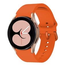 Per Samsung Galaxy Watch 7 / 6 / 5 / 4 Kalebol cinturino in silicone con fibbia in metallo (arancione)