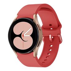 Per Samsung Galaxy Watch 7/6/5/4 Kalebol Cinturino in silicone con fibbia in metallo (rosso)