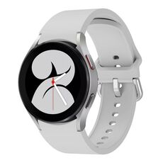 Per Samsung Galaxy Watch 7 / 6 / 5 / 4 Kalebol cinturino in silicone con fibbia in metallo (grigio)
