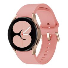 Per Samsung Galaxy Watch 7/6/5/4 Kalebol Cinturino in silicone con fibbia in metallo (rosa)