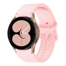 Per Samsung Galaxy Watch 7 / 6 / 5 / 4 Kalebol cinturino in silicone con fibbia in metallo (rosa chiaro)
