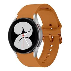 Per Samsung Galaxy Watch 7/6/5/4 Kalebol Cinturino in silicone con fibbia in metallo (cammello)