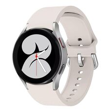 Per Samsung Galaxy Watch 7/6/5/4 Kalebol Cinturino in silicone con fibbia in metallo (Starlight)