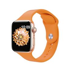 Per Apple Watch 46mm / 49mm / 45mm / 44mm Kalebol Reverse Buckle Cinturino in silicone (arancione)