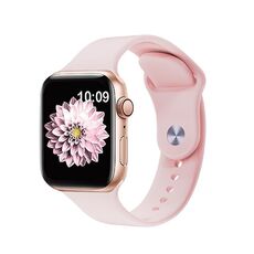Per Apple Watch 46mm / 49mm / 45mm / 44mm Kalebol Reverse Buckle Cinturino in silicone (rosa)
