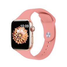Per Apple Watch 46mm / 49mm / 45mm / 44mm Kalebol Reverse Buckle Cinturino in silicone (rosso anguria)