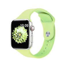 Per Apple Watch 42mm / 41mm / 40mm / 38mm Kalebol Reverse Buckle Cinturino in silicone (verde)