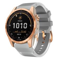 Per Garmin Fenix ​​7S 20mm Kalebol Glacier Cinturino per orologio in silicone trasparente a sgancio rapido (grigio)