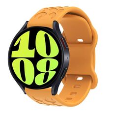 Cinturino per orologio in silicone con fibbia a farfalla e stampa leopardata Kalebol da 20 mm (giallo)