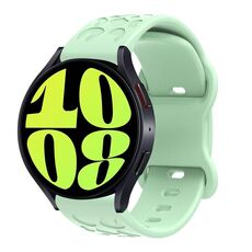 Cinturino per orologio in silicone con fibbia a farfalla e stampa leopardata Kalebol da 20 mm (blu verde acqua)
