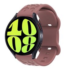 Cinturino per orologio in silicone con fibbia a farfalla e stampa leopardata Kalebol da 20 mm (viola foschia)