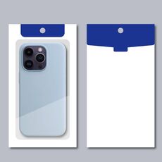50 pezzi/confezione scatola di imballaggio per custodia del telefono finestra trasparente confezione di cartone sacchetto sigillante (bianco)