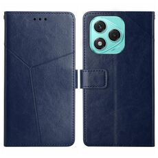 Custodia per telefono in pelle a forma di Y per Honor 400 Lite (blu)