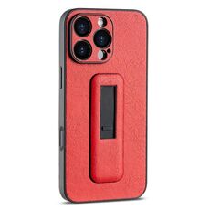 Per iPhone 16 Pro Max Custodia antiurto con supporto push-pull in pelle PU (rosso)