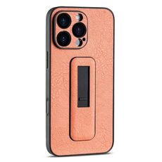 Per iPhone 16 Pro Max Custodia antiurto con supporto push-pull in pelle PU (arancione)
