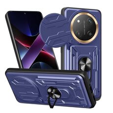 Per Honor X60 Pro / X9c Custodia per telefono scorrevole Camshield TPU+PC con slot per schede (blu)