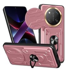 Per Honor X60 Pro / X9c Custodia per telefono scorrevole Camshield TPU+PC con slot per schede (oro rosa)