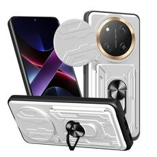 Per Honor X60 Pro / X9c Custodia per telefono scorrevole Camshield TPU+PC con slot per schede (bianco)