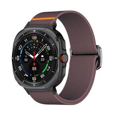 Per Samsung Galaxy Watch Ultra 47mm Kalebol Elastic Nylon Watch Band (viola fumo)