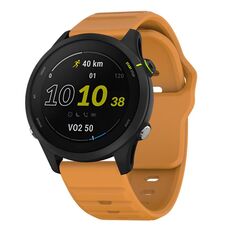 Cinturino per orologio in silicone con fibbia borchiata e motivo a onde Kalebol da 20 mm (giallo)