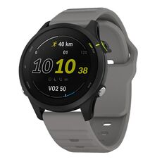 Cinturino per orologio in silicone con fibbia borchiata e motivo a onde Kalebol da 22 mm (grigio)