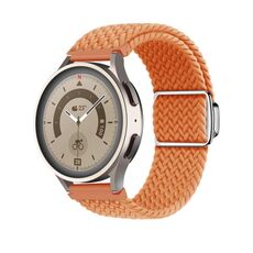 Cinturino per orologio con fibbia magnetica intrecciata in nylon Kalebol da 20 mm (arancione)