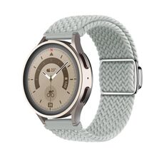 Cinturino per orologio con fibbia magnetica intrecciata in nylon Kalebol da 20 mm (grigio chiaro)