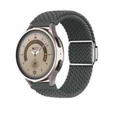 Cinturino per orologio con fibbia magnetica intrecciata in nylon Kalebol da 20 mm (grigio siderale)