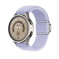 Cinturino per orologio con fibbia magnetica intrecciata in nylon Kalebol da 20 mm (viola nebbioso)