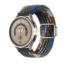 Cinturino per orologio con fibbia magnetica intrecciata in nylon Kalebol da 22 mm (denim)